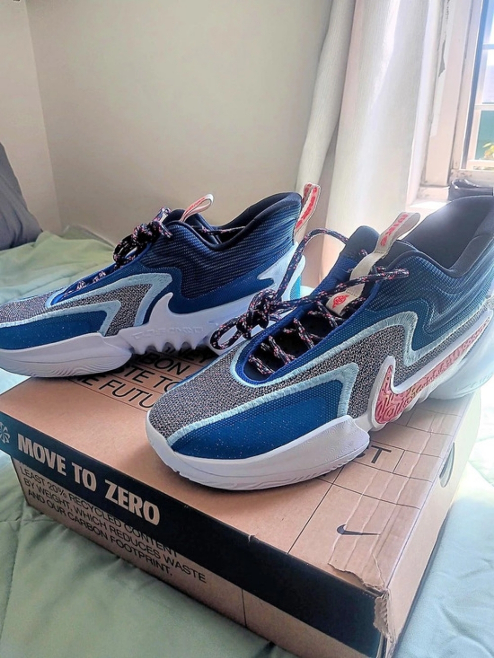 Nike Cosmic Unity 2 Basketball Shoes Blue/Multi Size 11.5 Men's New With Box